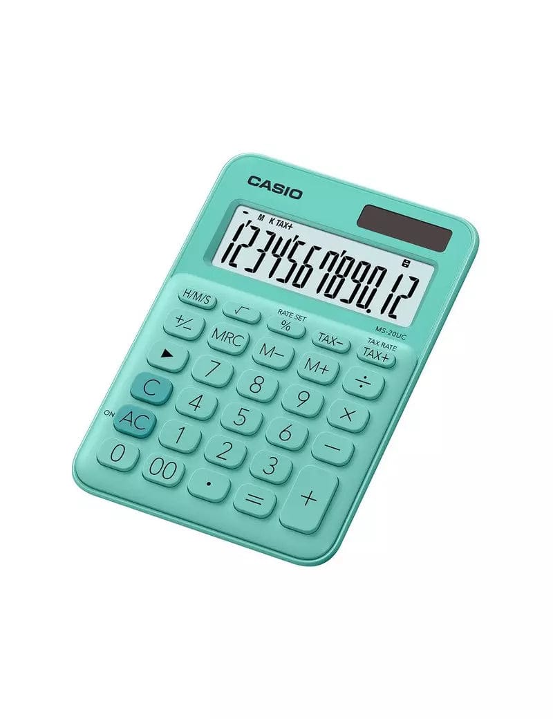 CASIO CALCULATOR Casio Desktop Calculator Green MS-20UC-GN (7400581169241)