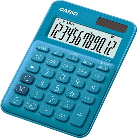 CASIO CALCULATOR Casio Desktop Calculator MS-20UC-BU Blue (7400580448345)