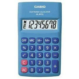 CASIO CALCULATOR Casio Portable  Calculator Hl-815l Blue (7400578318425)