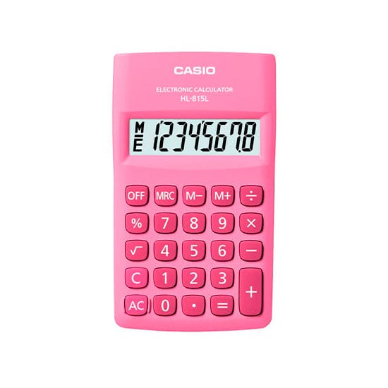 CASIO CALCULATOR Casio Portable  Calculator Hl-815l Pink (7400578875481)