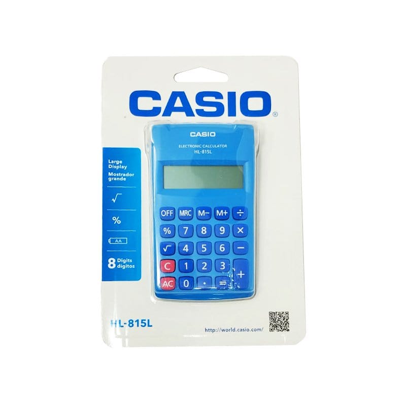CASIO Tech & Office Casio HL-815L-BU-S-DP Portable Calculator - 8 Digits (7396898177113)