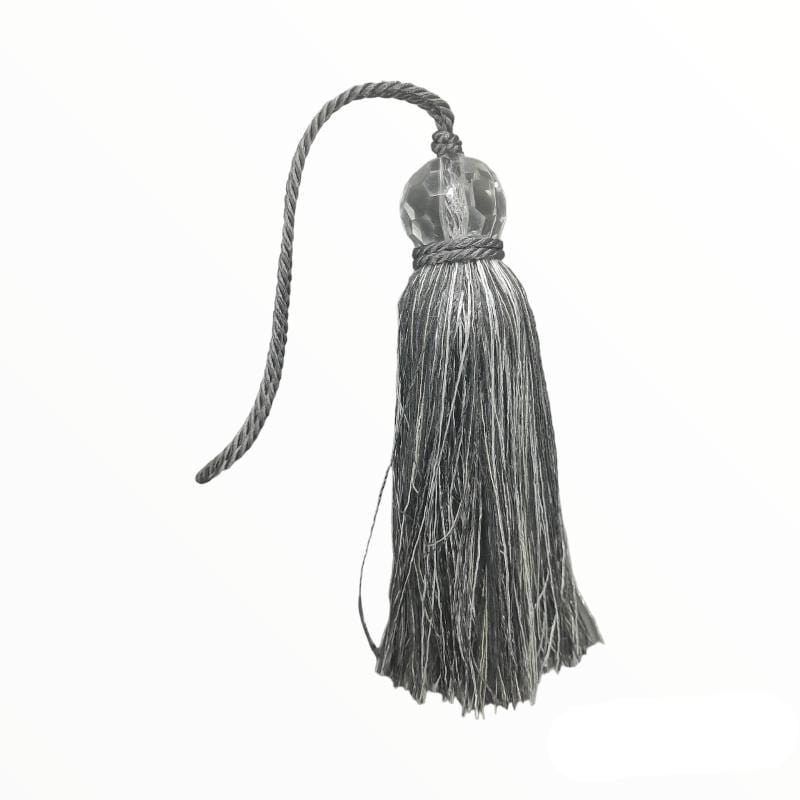 Castellano Beltrame Tassel Black / Grey HV7 Bling Key Tassel 028106 Collection 9 mm (7784869101657)