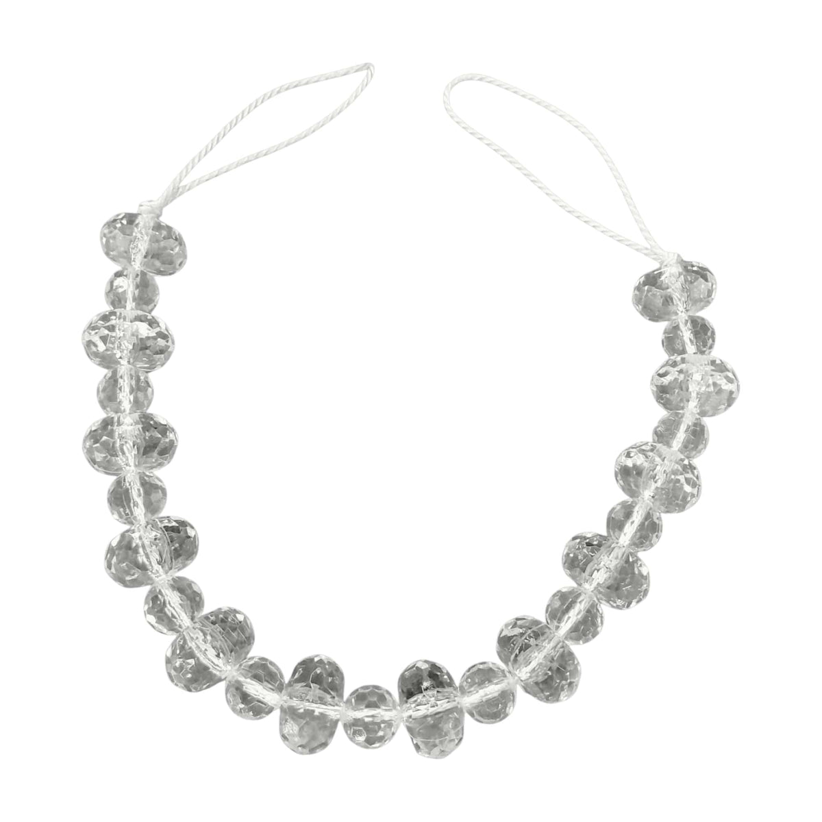 Castellano Beltrame Tieback Tieback Crystal Clear Beaded Rope 50 cm