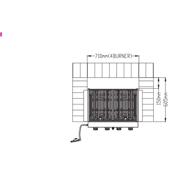 Catering Equipment appliances Alva Mojave 4-Burner Glass Hood Drop-in Gas BBQ GSS4BTT (7436006031449) (7775308742745)