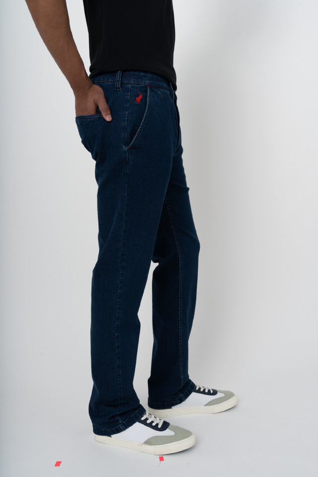 Polo Men's Quarter Slant Jeans Dark Wash