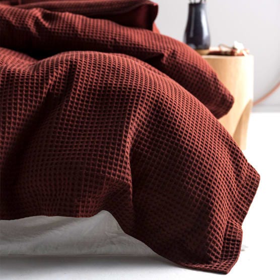 Linen House Duvet Cover Linen House Brick Deluxe Waffle Duvet Cover Set (4711229620313)