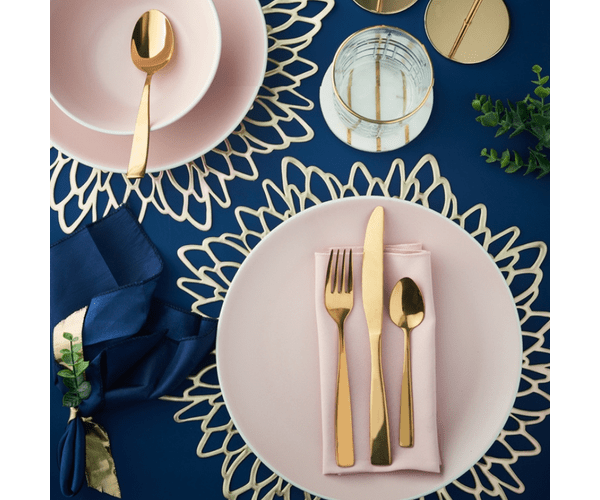 Viners CUTLERY Everyday Purity Gold 18/0 16 Pce Cutlery Set (7400788164697)