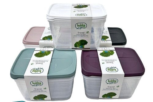 Hobby Life STORAGE CONTANER Hobby Life Trend Square Storage Container Set 3 x 4L (7296245104729)