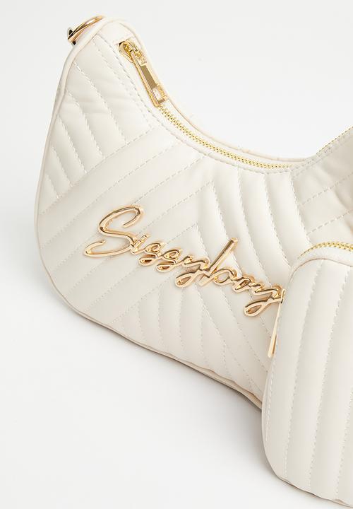 Sissyboy Cream Sissyboy Quilted Half Moon Bag Cream (7335842152537)