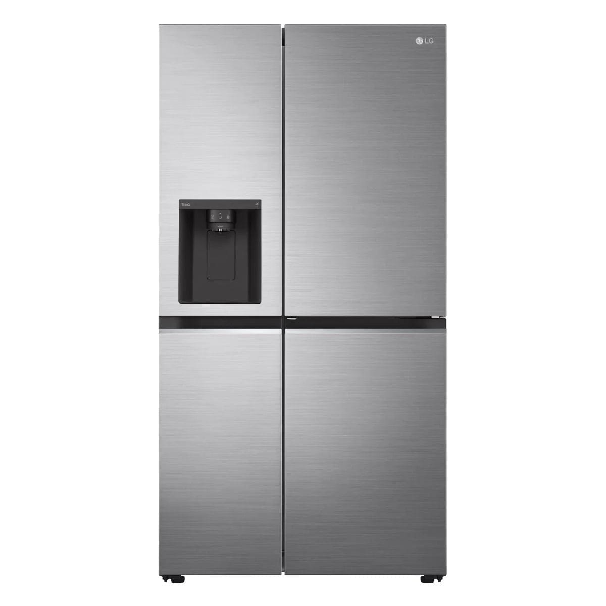 LG Refrigerators LG 611L Platinum Silver Side by side Fridge GC-J257SLRS (7133438345305)