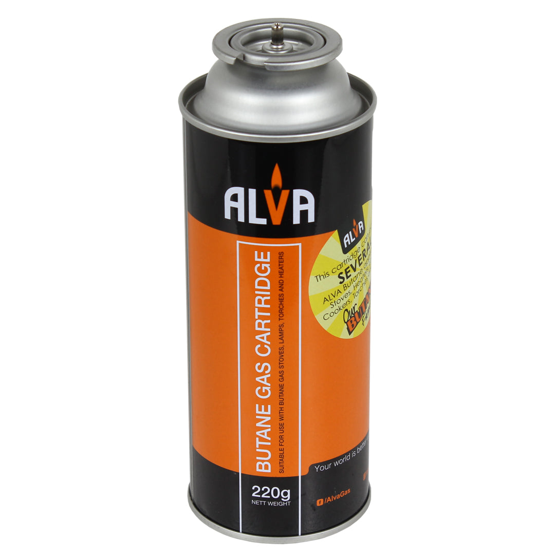 Alva 4-Pack Butane Gas Canisters 220g CCR100-4P
