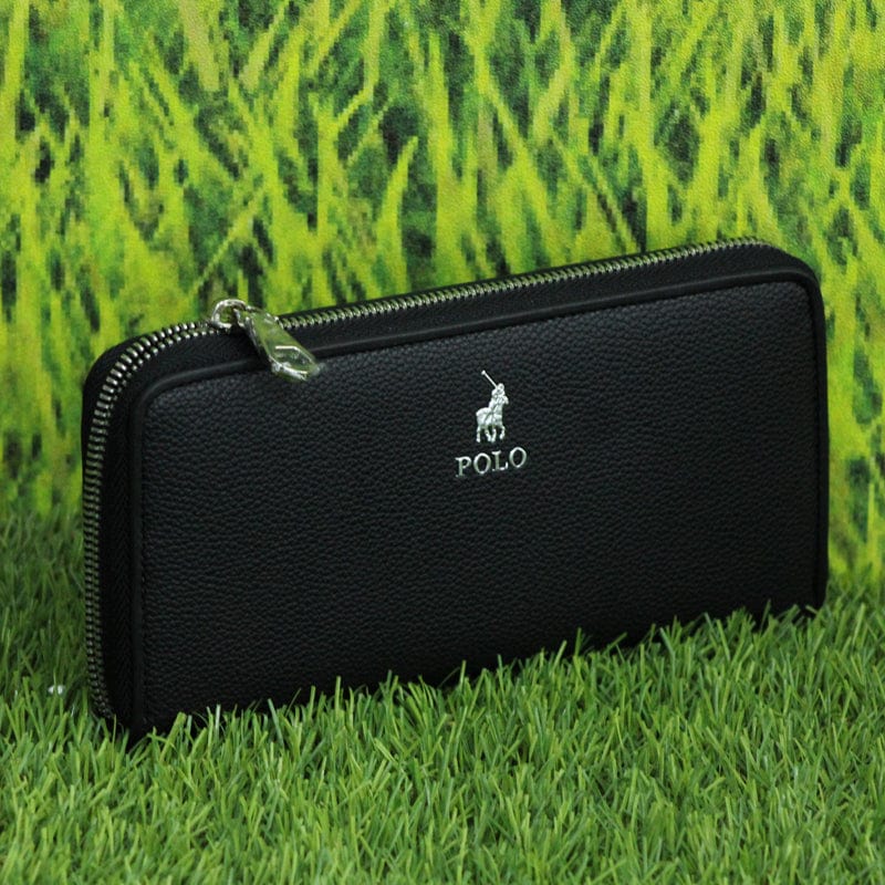 Polo BLACK Polo Lyon Zip Around Purse Black (6852463657049)
