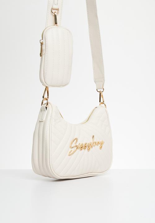 Sissyboy Cream Sissyboy Quilted Half Moon Bag Cream (7335842152537)