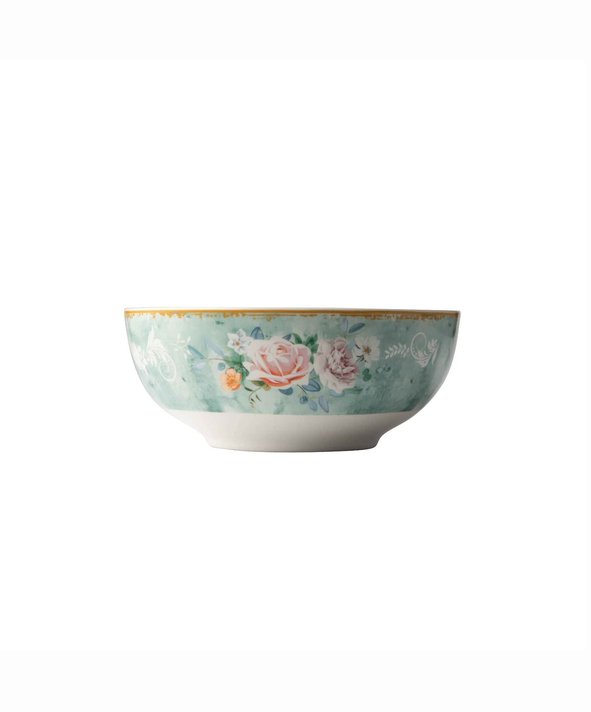 Jenna Clifford Bowls Jenna Clifford Green Floral 15cm Cereal Bowl Set Of 4 (4462810333273)