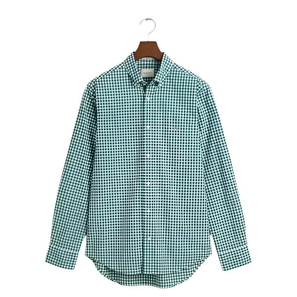 Gant Shirts S Gant Men's Regular Classic Poplin Gingham Shirt Deep Forest Green