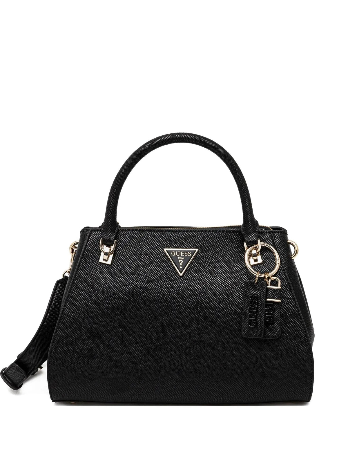 Guess Ladies Handbags Guess Ahb Noelle Luxury Satchel Black