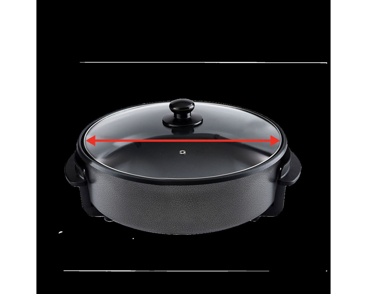 Mellerware Electric Frying Pan Mellerware Frying Pan Electric Non-Stick Black 35Cm 1500W Alonzo (7010837168217)