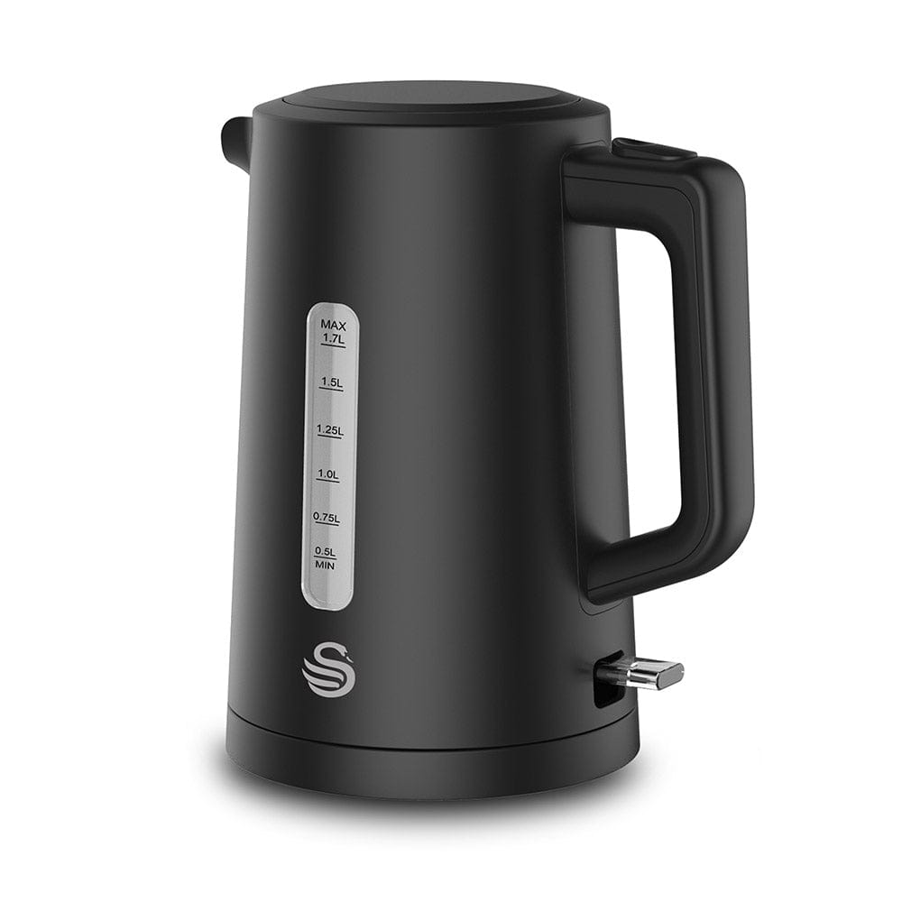 Swan TOASTER & KETTLE Swan Black Cordless Kettle and 2 Slice Toaster Breakfast Pack SPP9B (7229365157977)