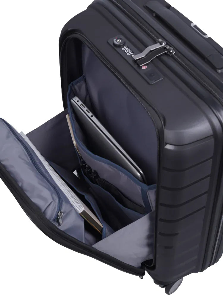 Cellini Cellini Microlite Soft Front Opener Trolley Carry On Business Case-Black 866525