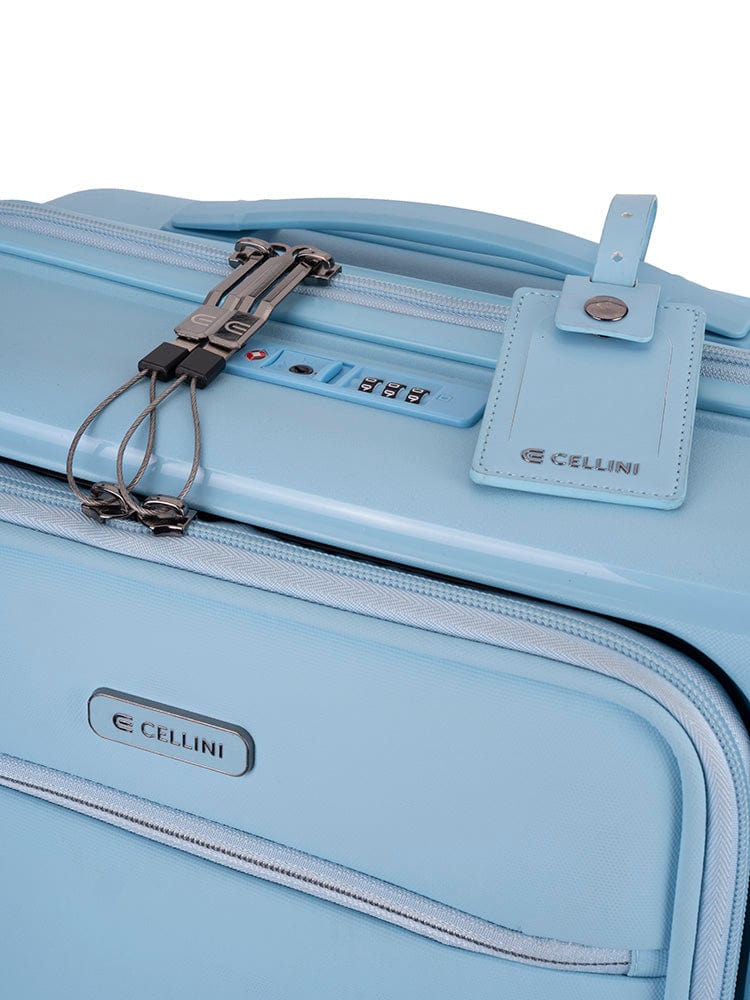 CELLINI Luggage & Bags Cellini Bizlite Soft Front Trolley  Carry on Business Case Azure (7497369059417)