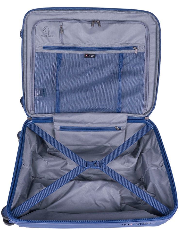 CELLINI Luggage & Bags Cellini Qwest 4 Wheel Carry On Trolley  Navy