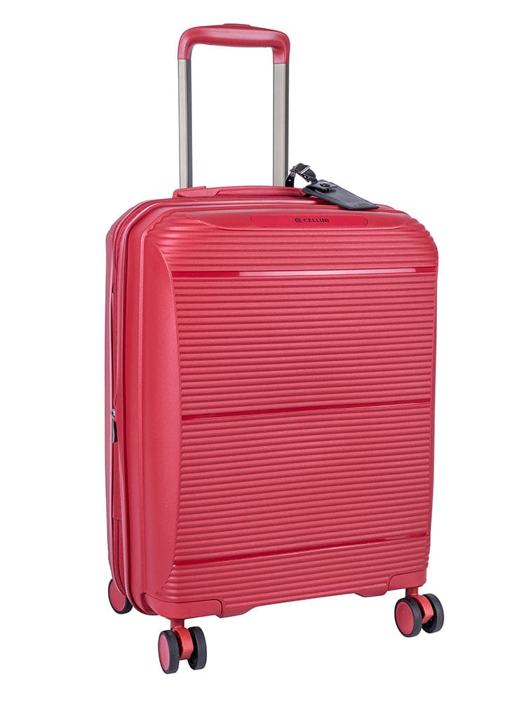 CELLINI Luggage & Bags Cellini Qwest 4 Wheel  Carry On Trolley Red (7497333276761)