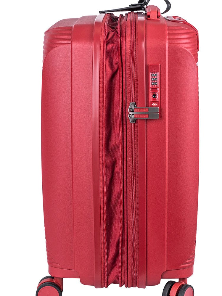 CELLINI Luggage & Bags Cellini Qwest 4 Wheel  Carry On Trolley Red (7497333276761)