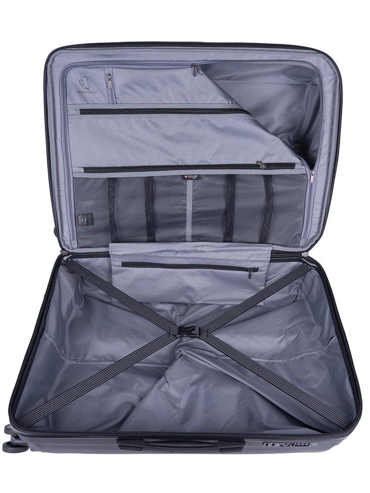CELLINI Luggage & Bags Cellini Qwest Medium 4 Wheel Trolley Case Black