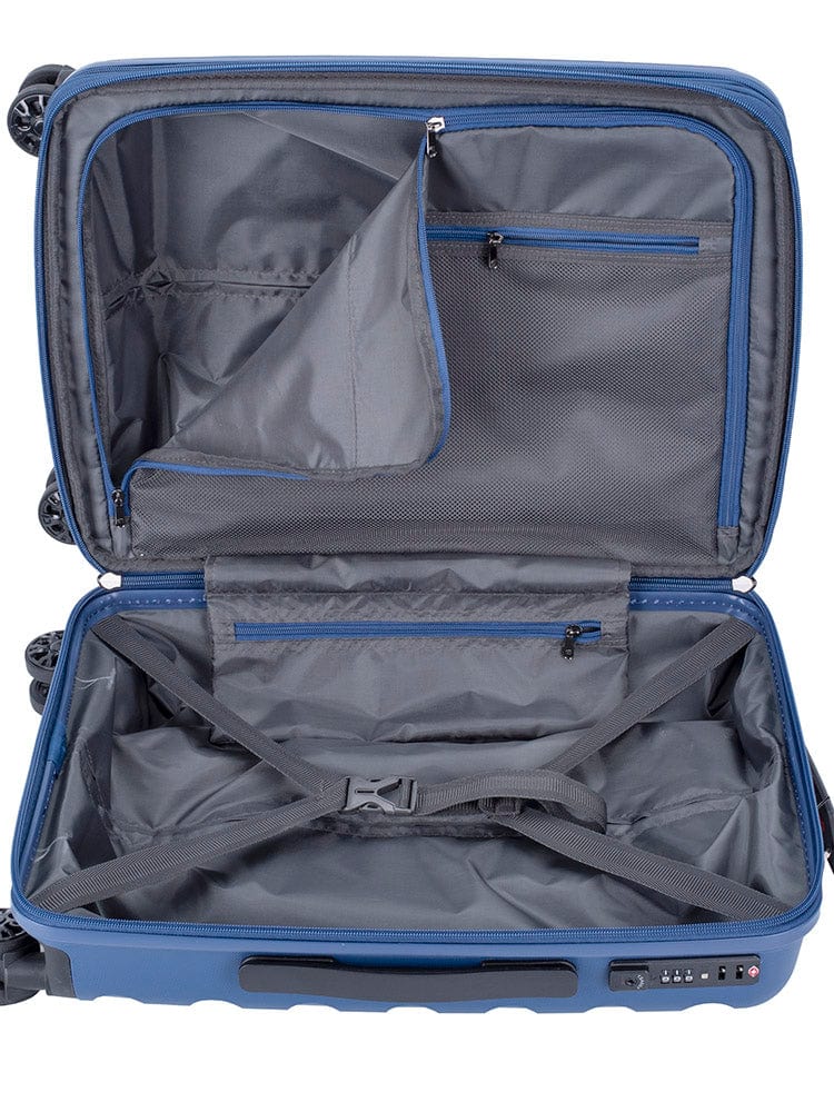 CELLINI Luggage Cellini Sonic 4 Wheel Carry On Trolley Case Midnight Blue (7471542403161)