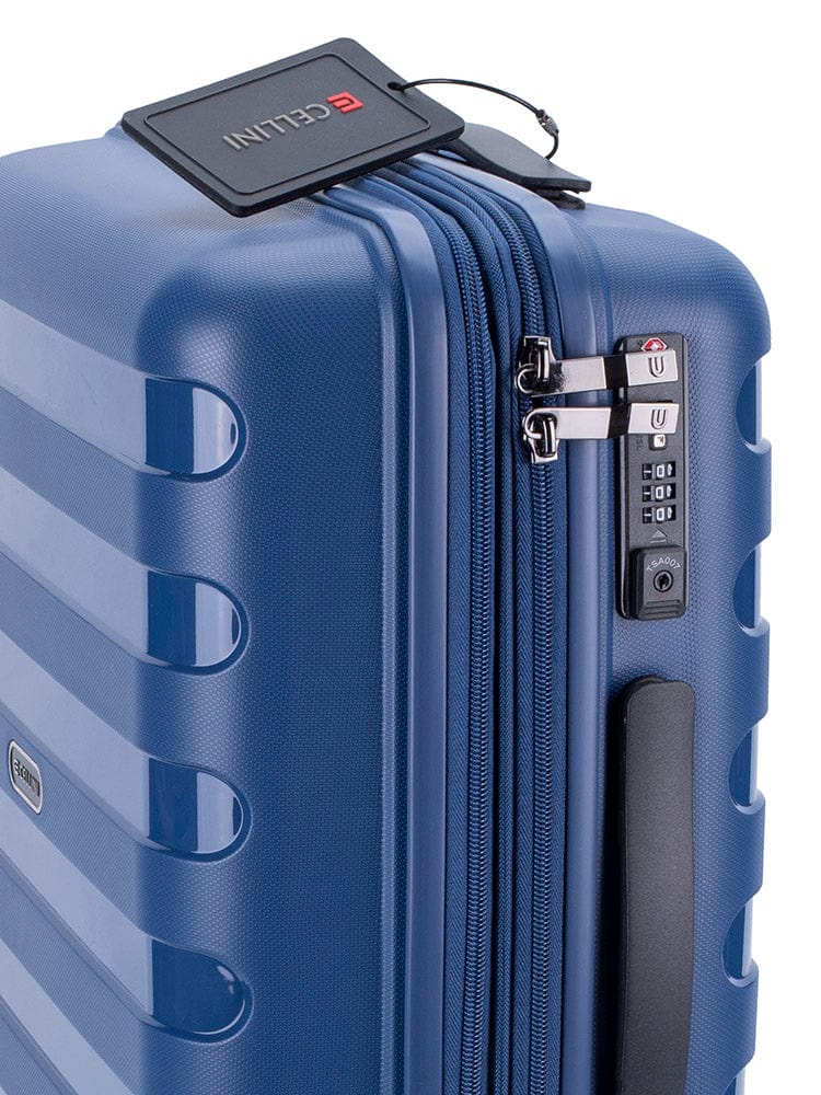 CELLINI Luggage Cellini Sonic 4 Wheel Carry On Trolley Case Midnight Blue (7471542403161)
