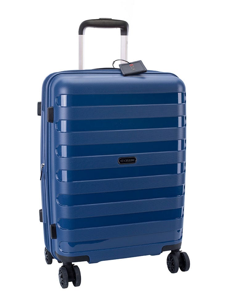 CELLINI Luggage Cellini Sonic 4 Wheel Carry On Trolley Case Midnight Blue (7471542403161)