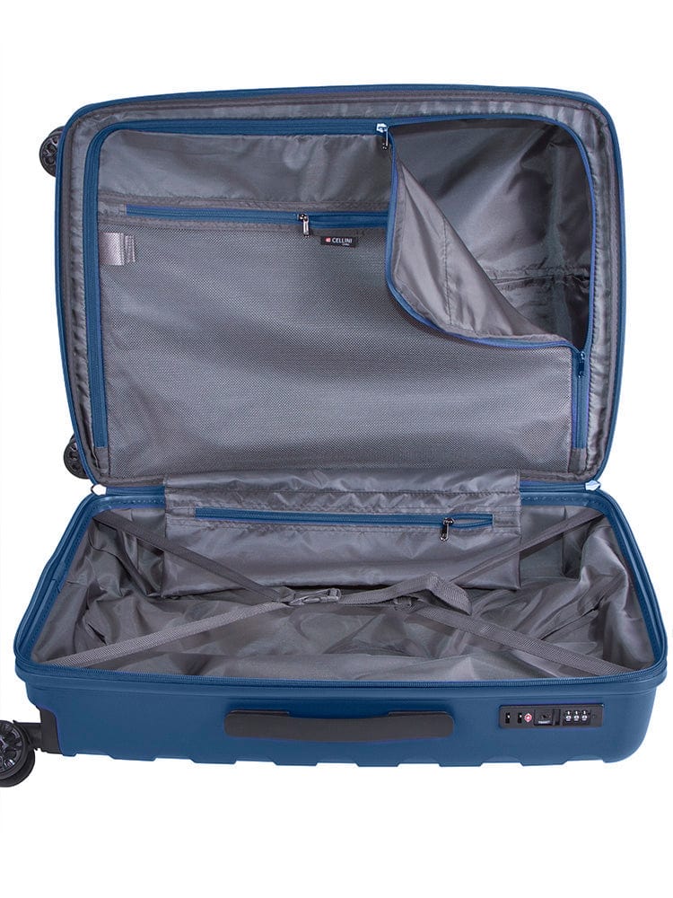 CELLINI Luggage Cellini Sonic Medium 4 Wheel Trolley Case Midnight Blue (7471541682265)