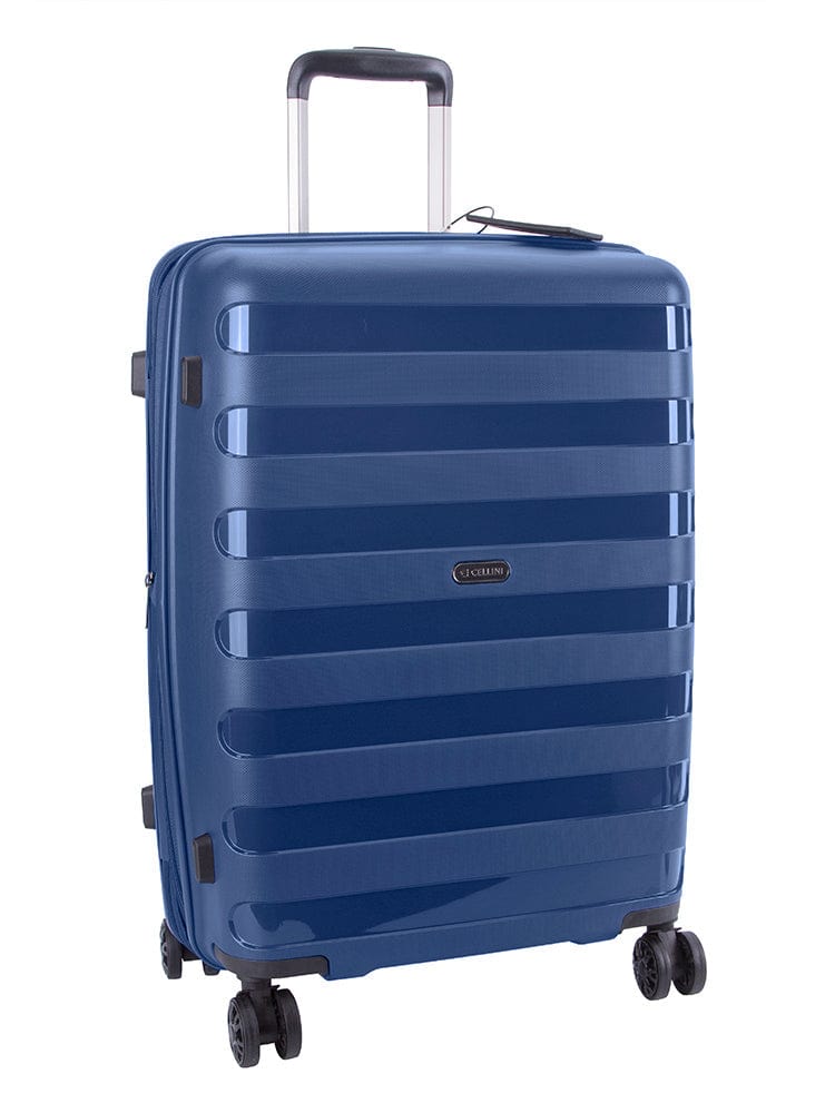 CELLINI Luggage Cellini Sonic Medium 4 Wheel Trolley Case Midnight Blue (7471541682265)