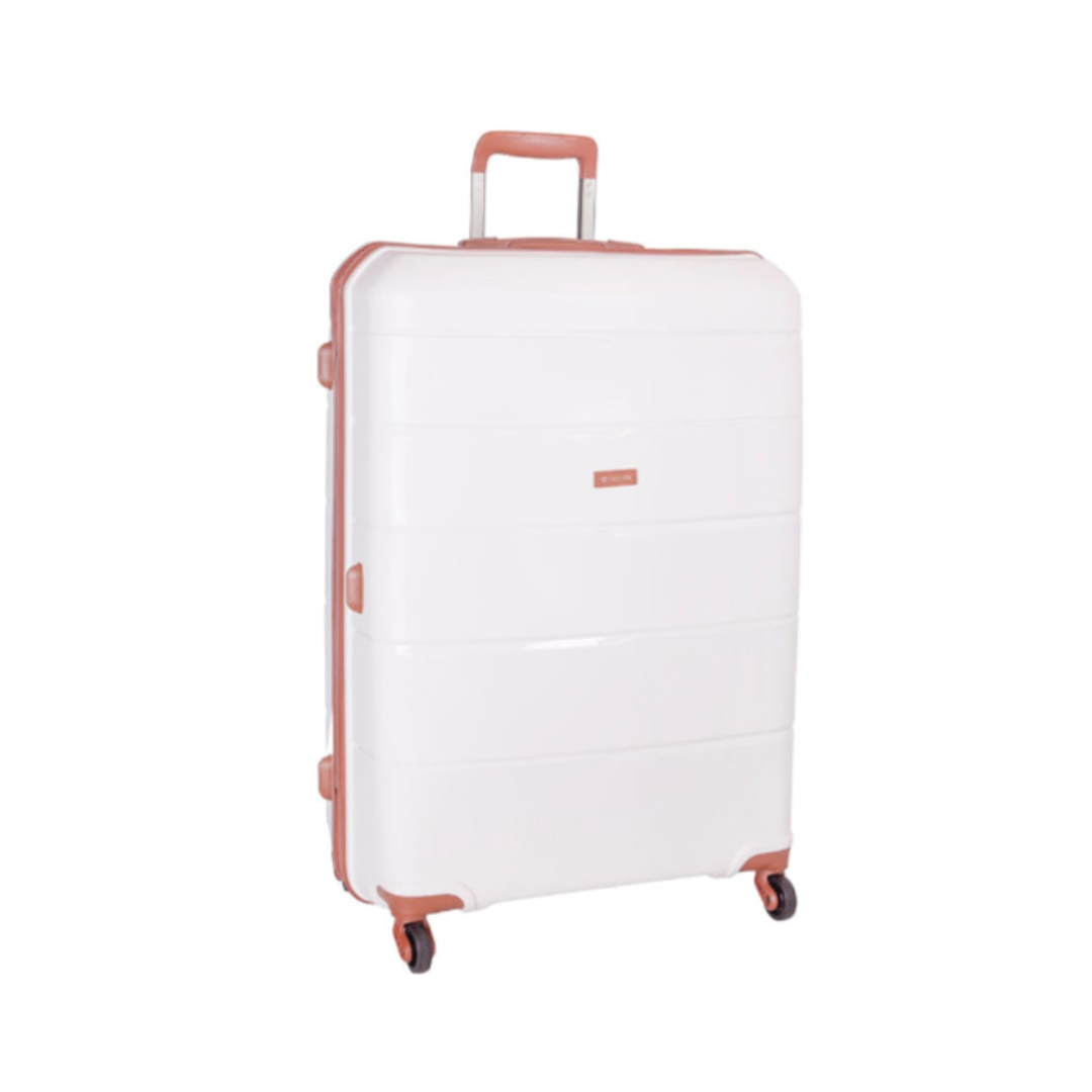 CELLINI Luggage Cellini Spinn Cabin Trolley Case White/Tan (7134123458649)