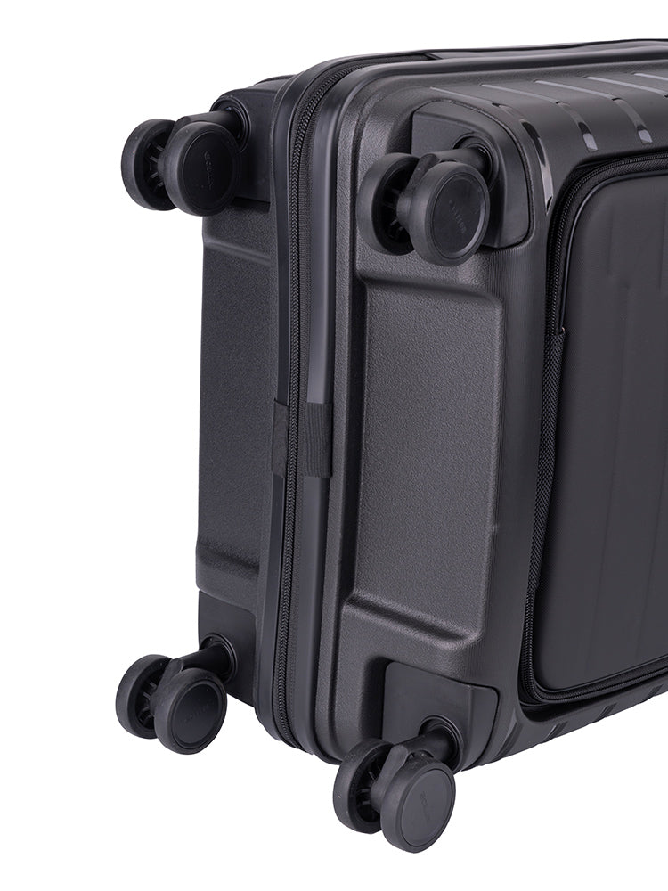 Cellini Microlite Soft Front Opener Trolley Carry On Business Case-Black 866525.