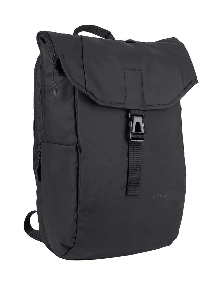 Cellini Sidekick Water Resistant Fold over Backpack-Black 293405.