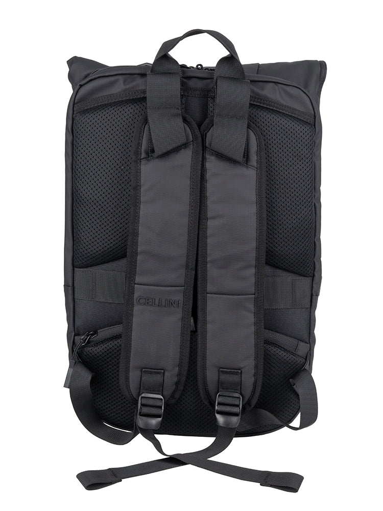 Cellini Sidekick Water Resistant Fold over Backpack-Black 293405.