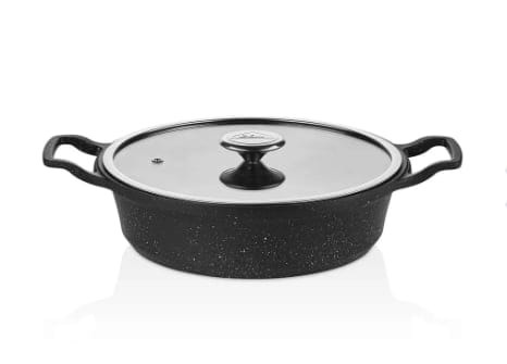 CEM Pots Set CEM Premium Cast Aluminium Orjin 7 Piece Black TCDOR80000725