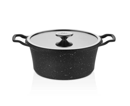 CEM Pots Set CEM Premium Cast Aluminium Orjin 7 Piece Black TCDOR80000725