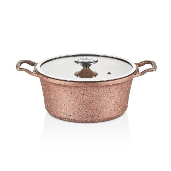 CEM Pots Set CEM Premium Cast Aluminium Orjin 7 Piece Rose TCDOR80000726