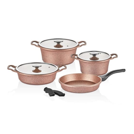 CEM Pots Set CEM Premium Cast Aluminium Orjin 7 Piece Rose TCDOR80000726
