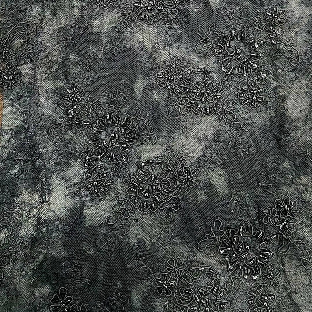Chantilly lace Dress Fabrics Bridal Chantilly Lace Fabric 100cm Black (7529388310617)