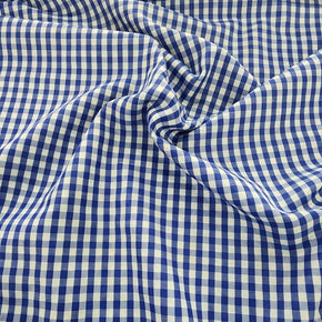 CHECKS Dress Fabrics Gingham Check Fabric Royal 150cm (7476043186265)