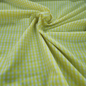 CHECKS Dress Fabrics Gingham Check Fabric Yellow 150cm (7476043284569)