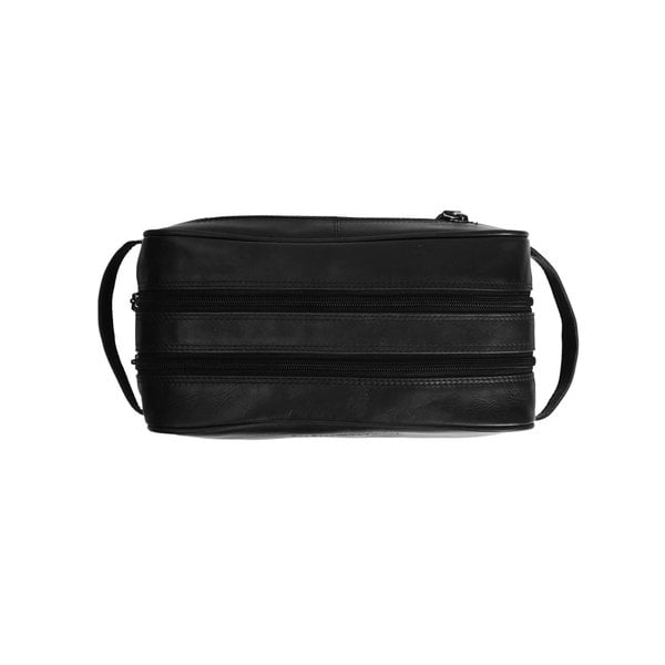 Chesterfield VANITY CASE Chesterfield Leather Toiletry Bag Black Stacey (7486307860569)