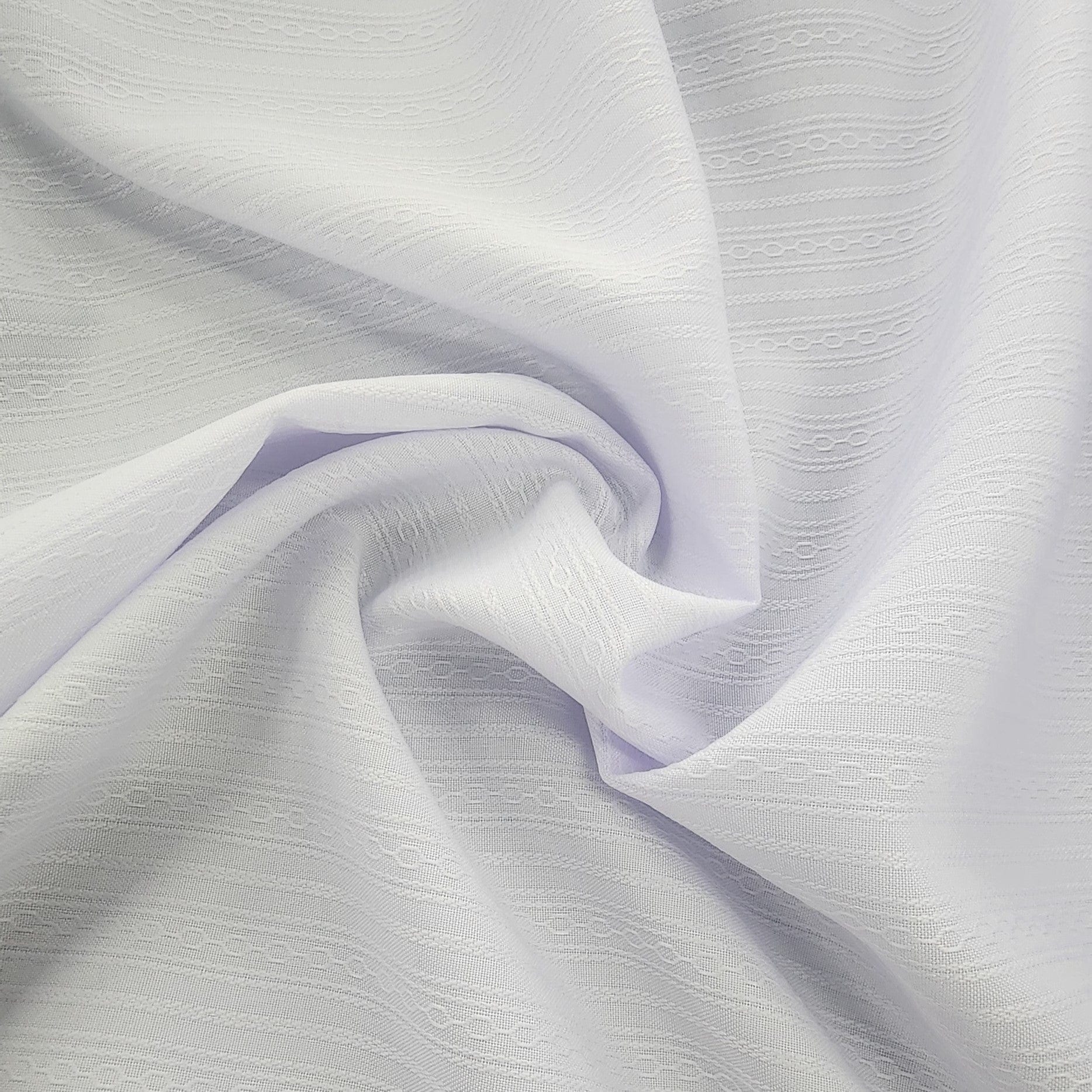 CHURCH FABRIC Dress Fabrics Dobby Rope Church Fabric White 150cm (7498229055577)