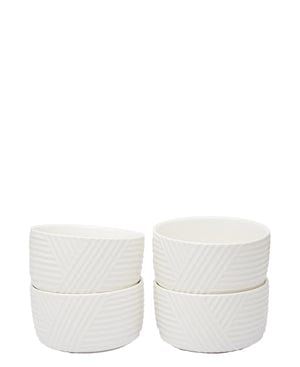 Ciroa BOWL Ciroa Textura Ramekin Embossed Stipes 4 Piece (7287876157529)