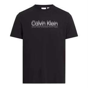 Calvin Klein Double Logo Tee Black (7979823333465)