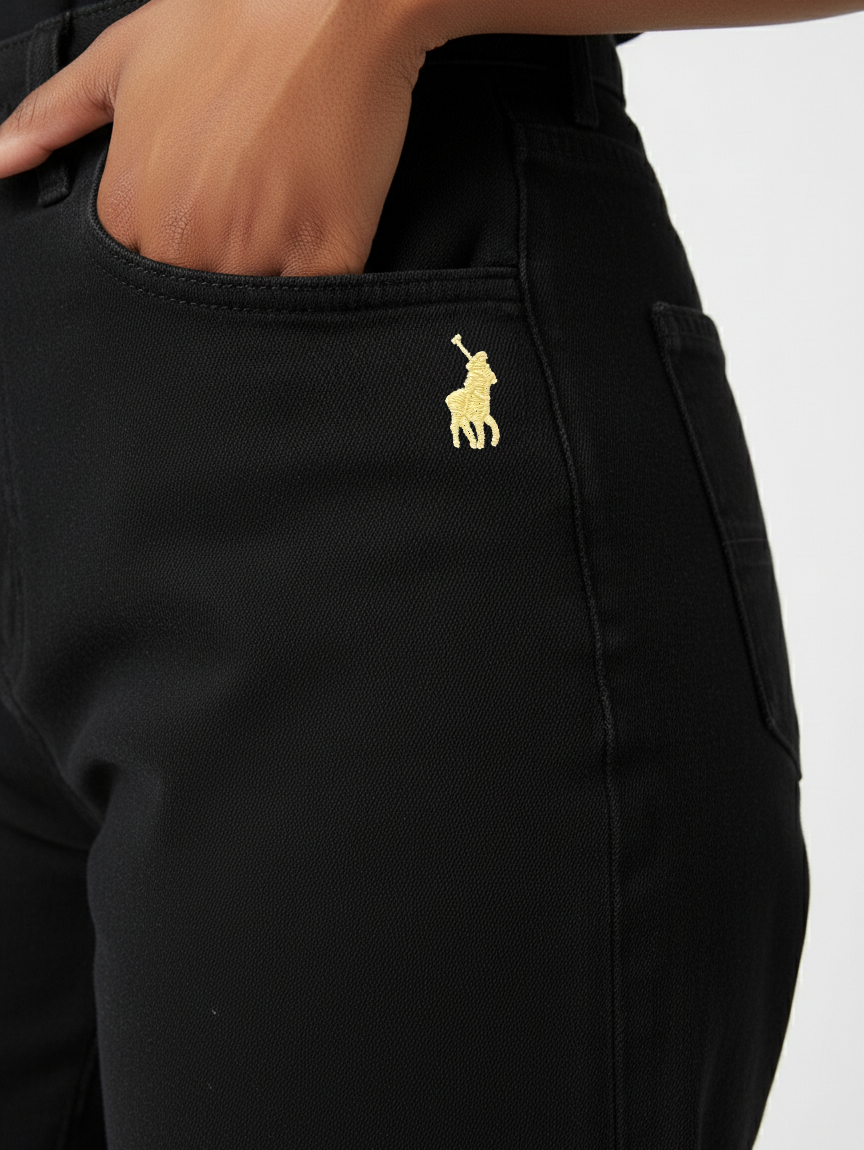 Polo Womens Taylor Straight Leg Jean Black Wash  0072165