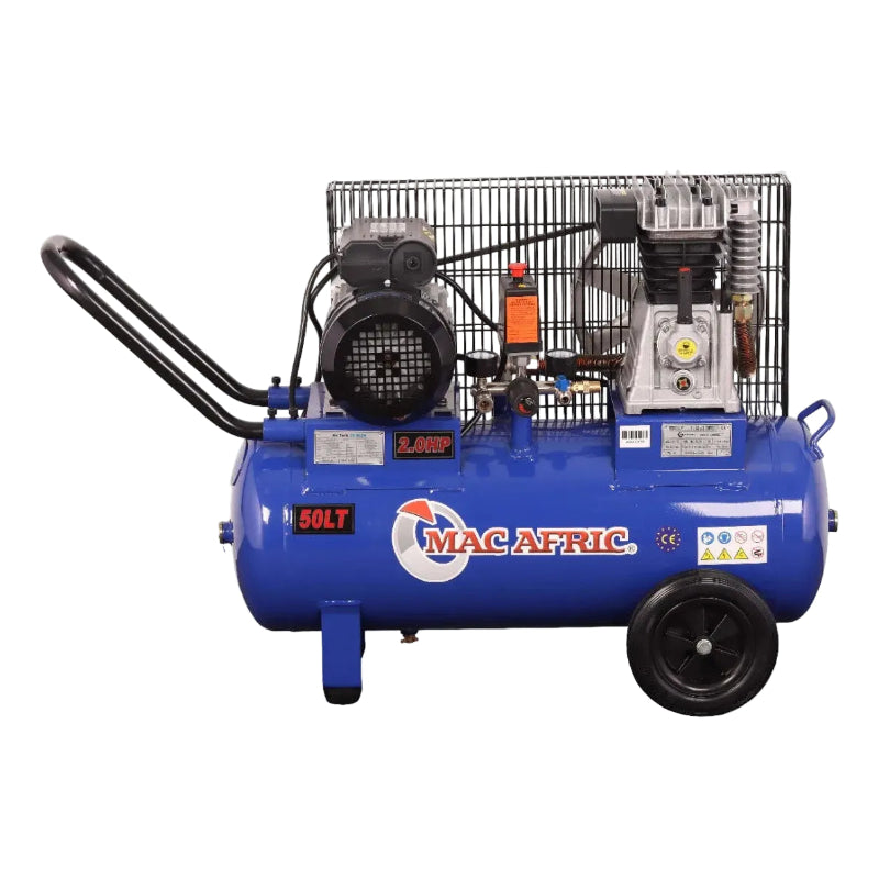 MAC AFRIC 50 Litre 1.5 KW (2 HP) 230 V Belt Driven Compressor